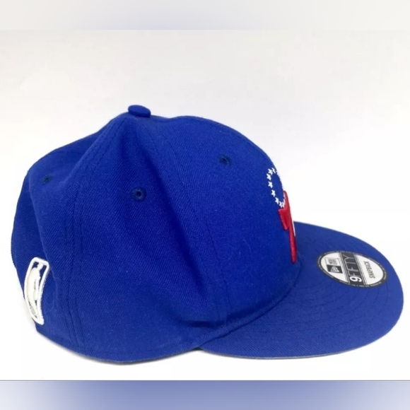 Philadelphia 76ers Hat Cap 9FIFTY Snap Back Mens Blue Basketball New Era NBA - Picture 4 of 10